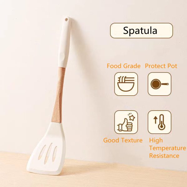 Food-Grade Silicone Spatula-Heat-Resistant Up to 250°C Scratch-Proof Cookware Protector - Image 2