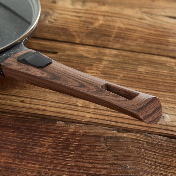 28cm Black color with white dots non stick frying pan detachable handle  Suitable all stoves - Image 5