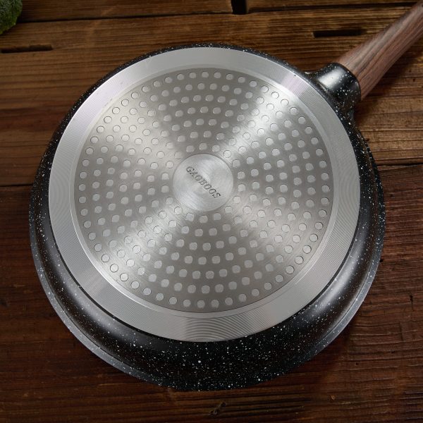 28cm Black color with white dots non stick frying pan detachable handle  Suitable all stoves - Image 6