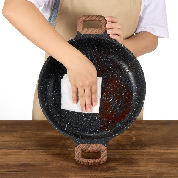 28cm Black color with white dots non stick soup pot,With Lid ,Suitable all stoves - Image 7